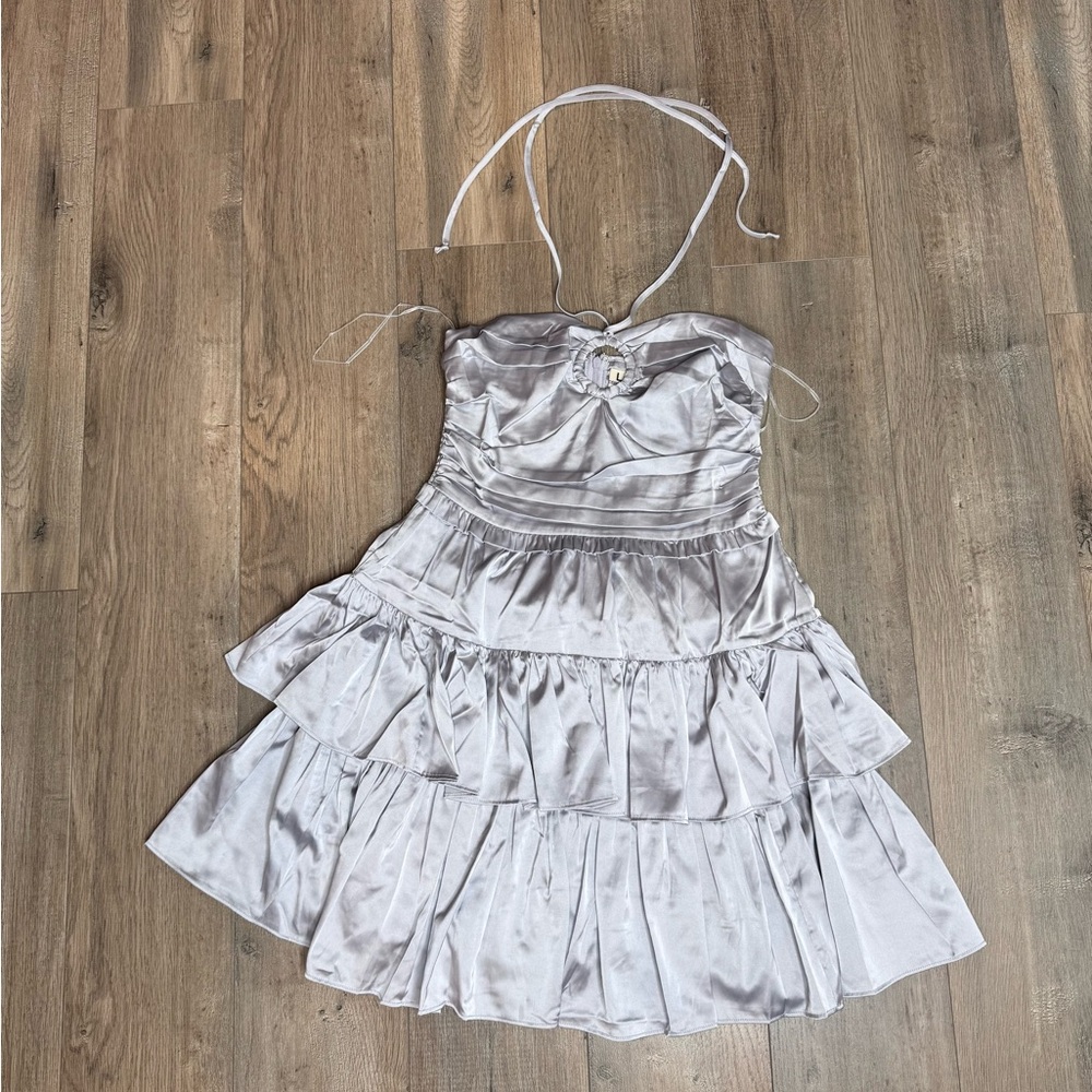 LaBiz Chic Silver Mini Dress women’s small